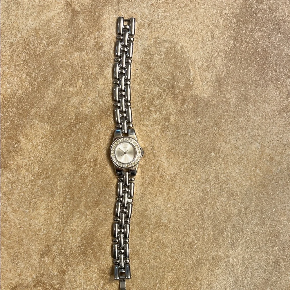 Michele* Silver Watch with Crystal Detailing *most likely a knockoff - Picture 3 of 6